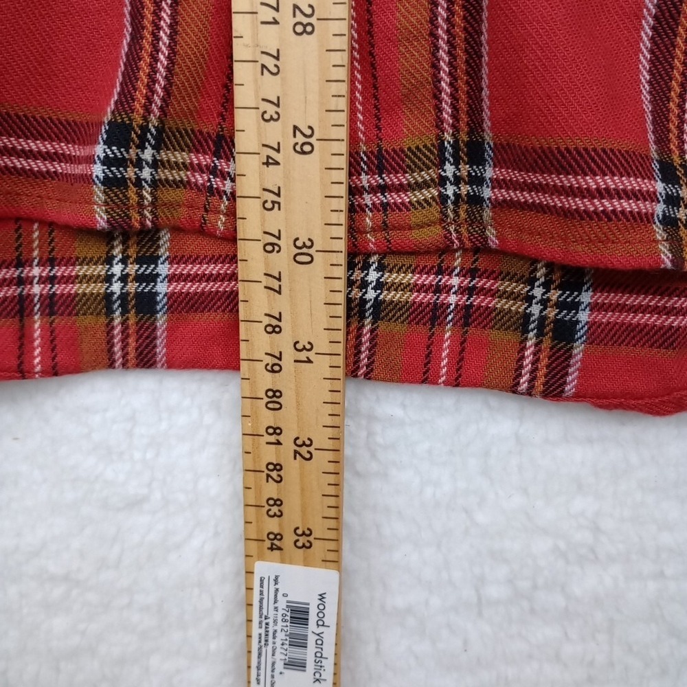 Calvin Klein Jeans Plaid Flannel Button Down Shirt Small Red & Brown - Picture 6 of 9
